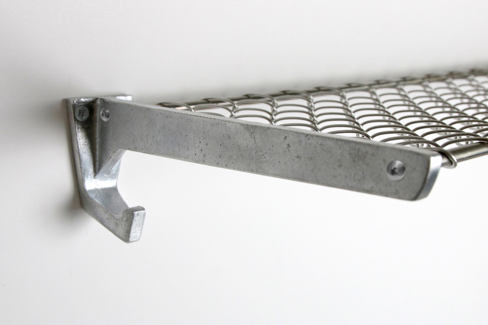 ワイヤーラック アルミ W695 SF-RK002-04-G141 アーム部分はアルミの素地です