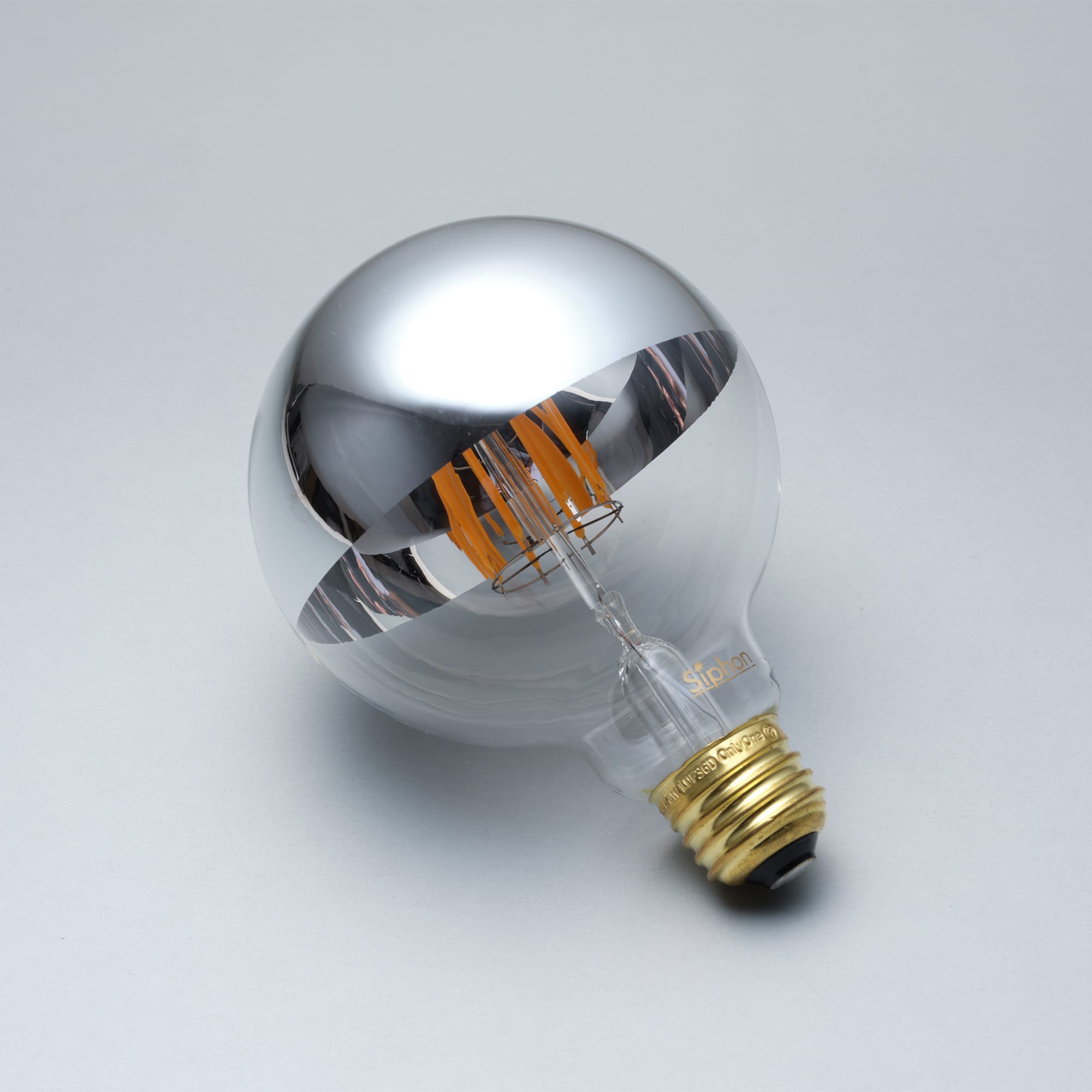 ミラーLED電球 φ95(E26)55W相当 シルバー 2700K電球色 LT-BB007-06-G141