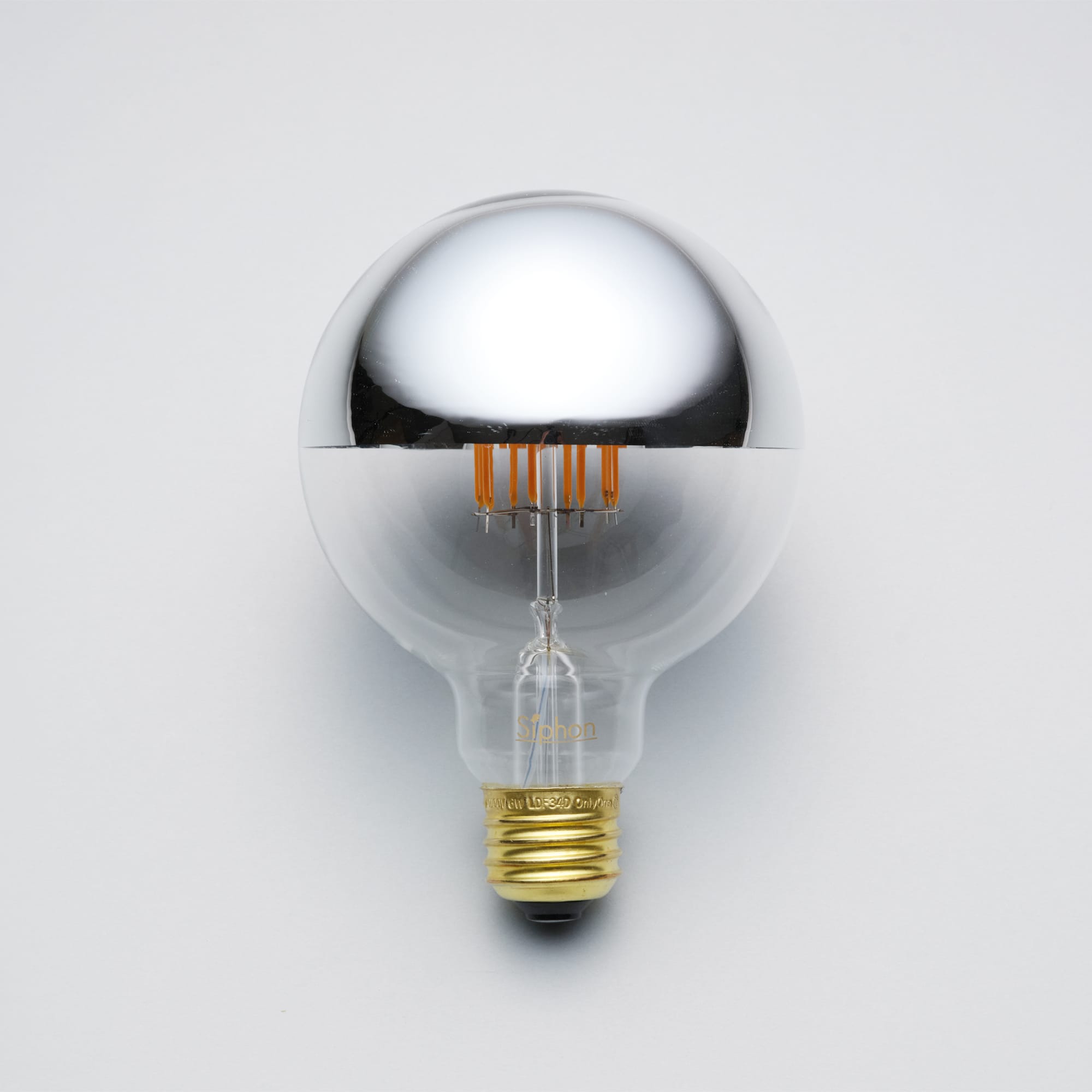 ミラーLED電球 φ95(E26)50W相当 シルバー 2200K電球色 LT-BB007-05-G141