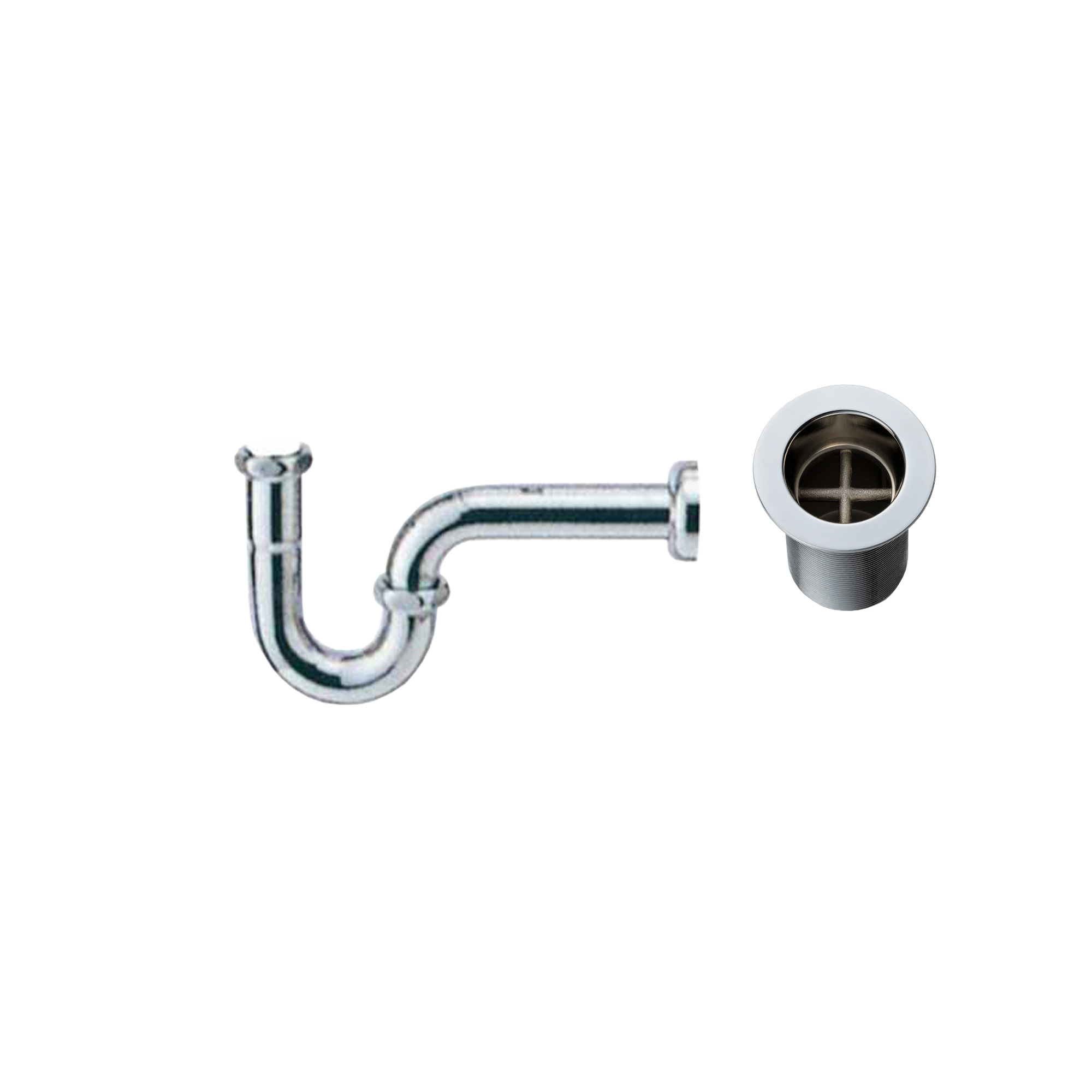 洗面他パーツ 排水金物 P32-7：Pトラップ KB-PT012-39-G279 人工大理石の洗面カウンター用の排水金物（Sトラップ）