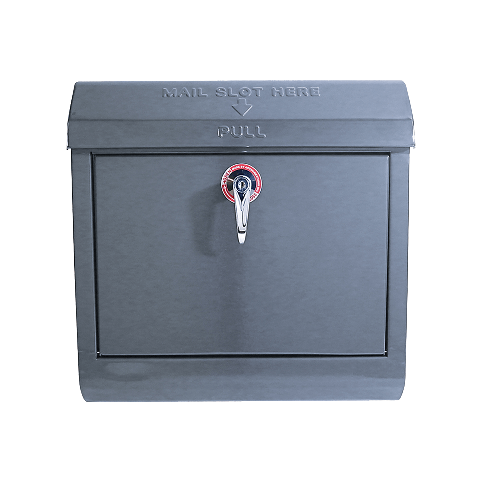 レバーハンドル玄関ポストダークグレー