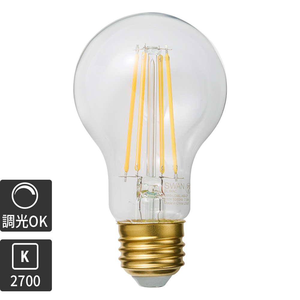 ビンテージLED電球LED一般電球型(E26)60W相当 2700K