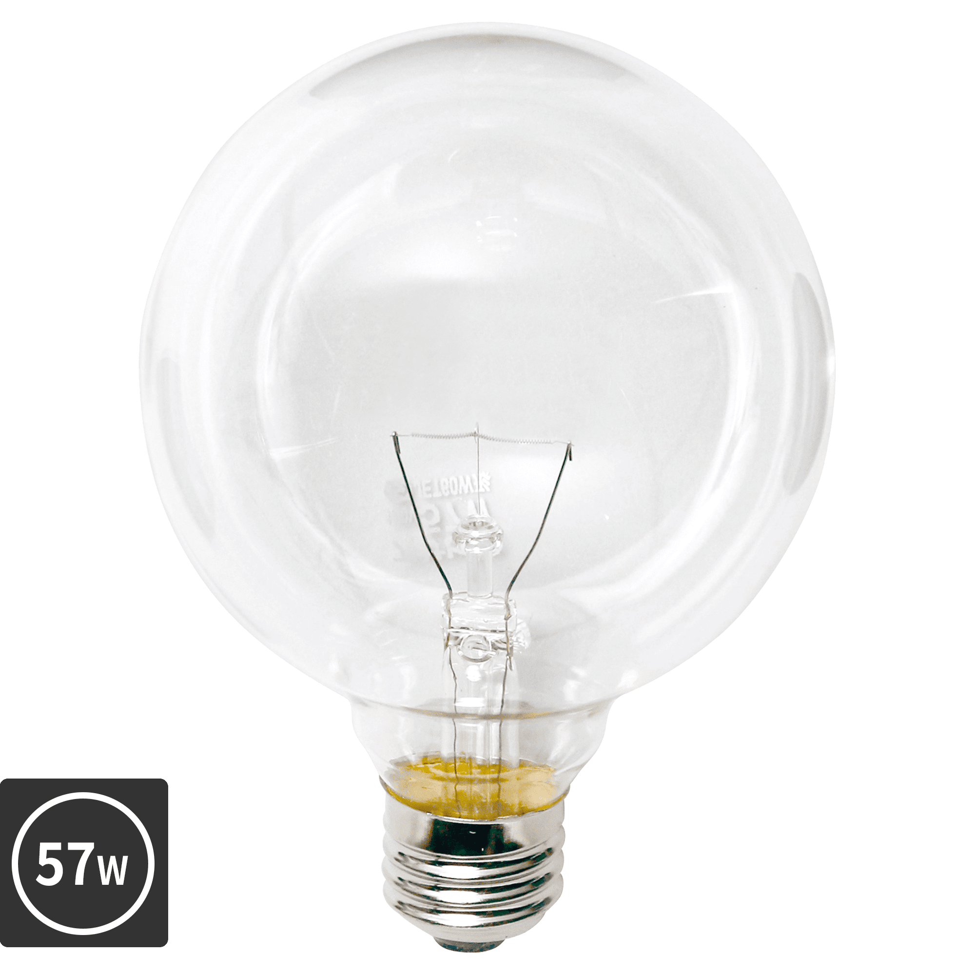 白熱ボール電球白熱クリアボール95(E26)57W