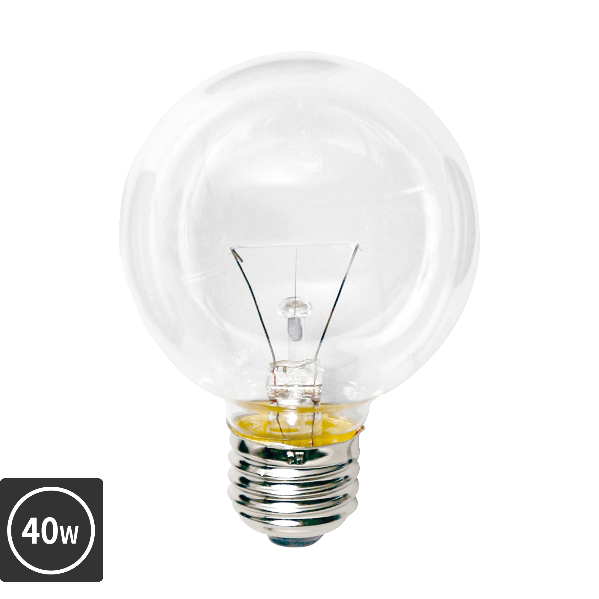 白熱ボール電球白熱クリアボール70(E26)40W