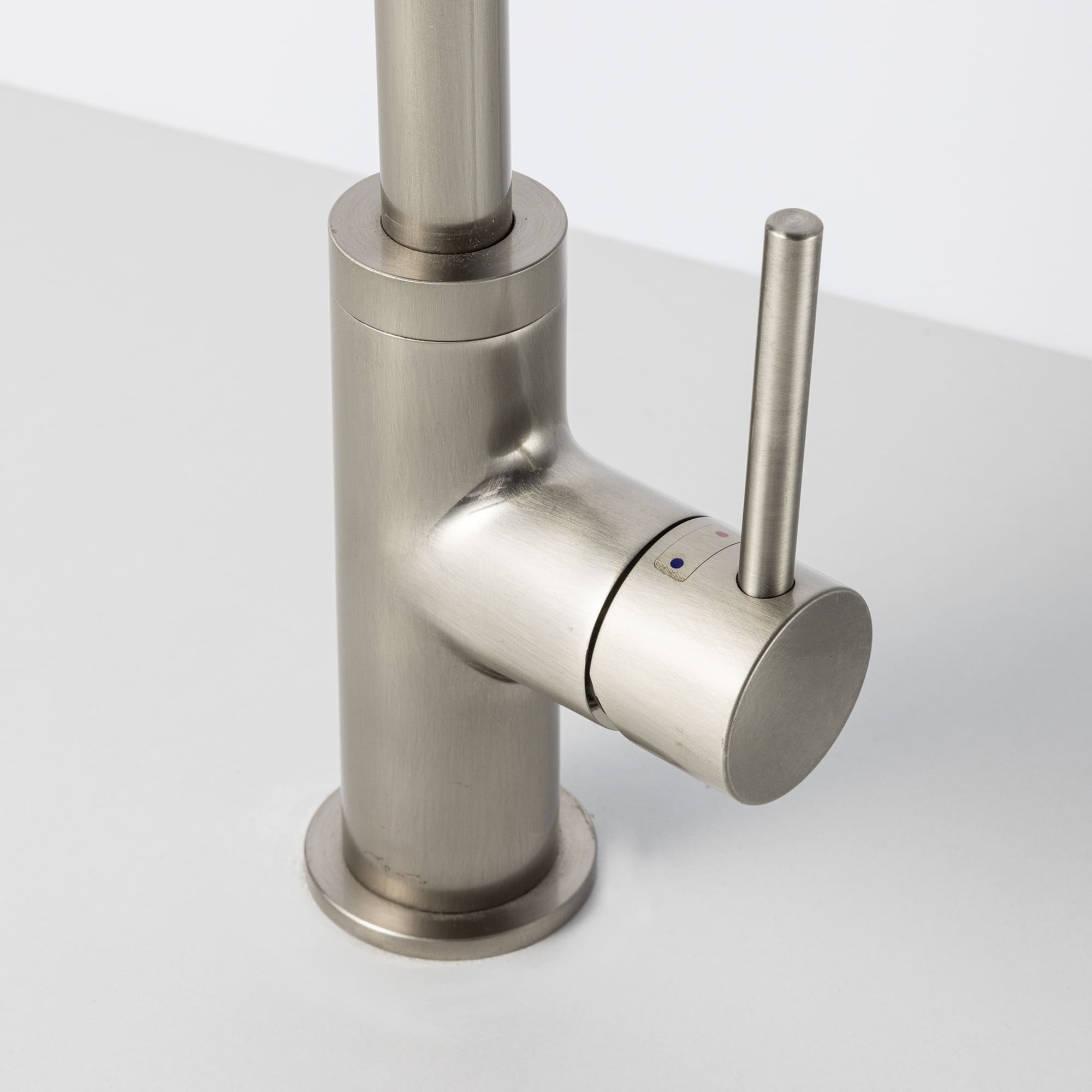 ニッケルサテン水栓 ベントネック混合栓 KB-TP005-01-G141