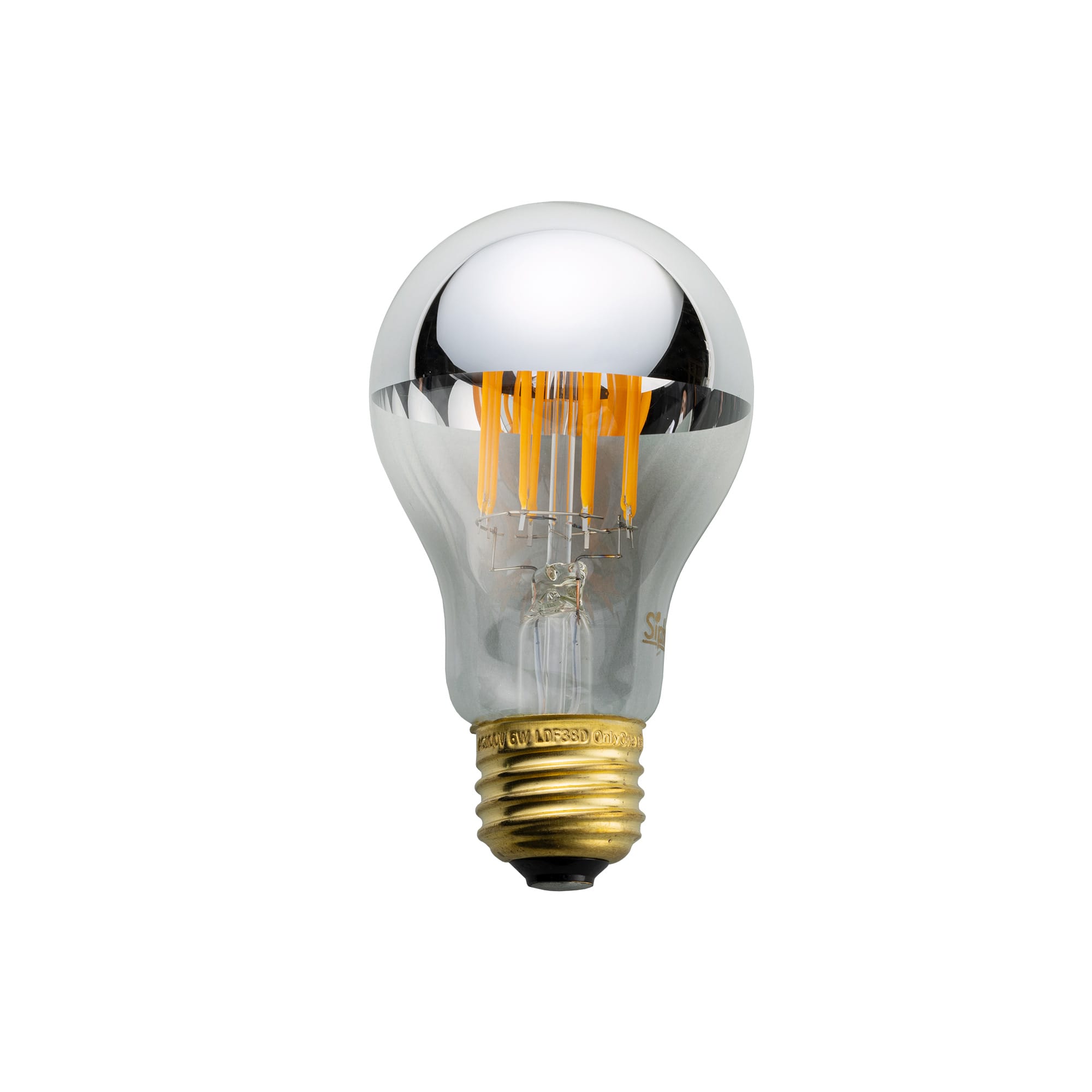 ミラーLED電球 φ60(E26)40W相当 シルバー 2200K電球色 LT-BB007-01-G141