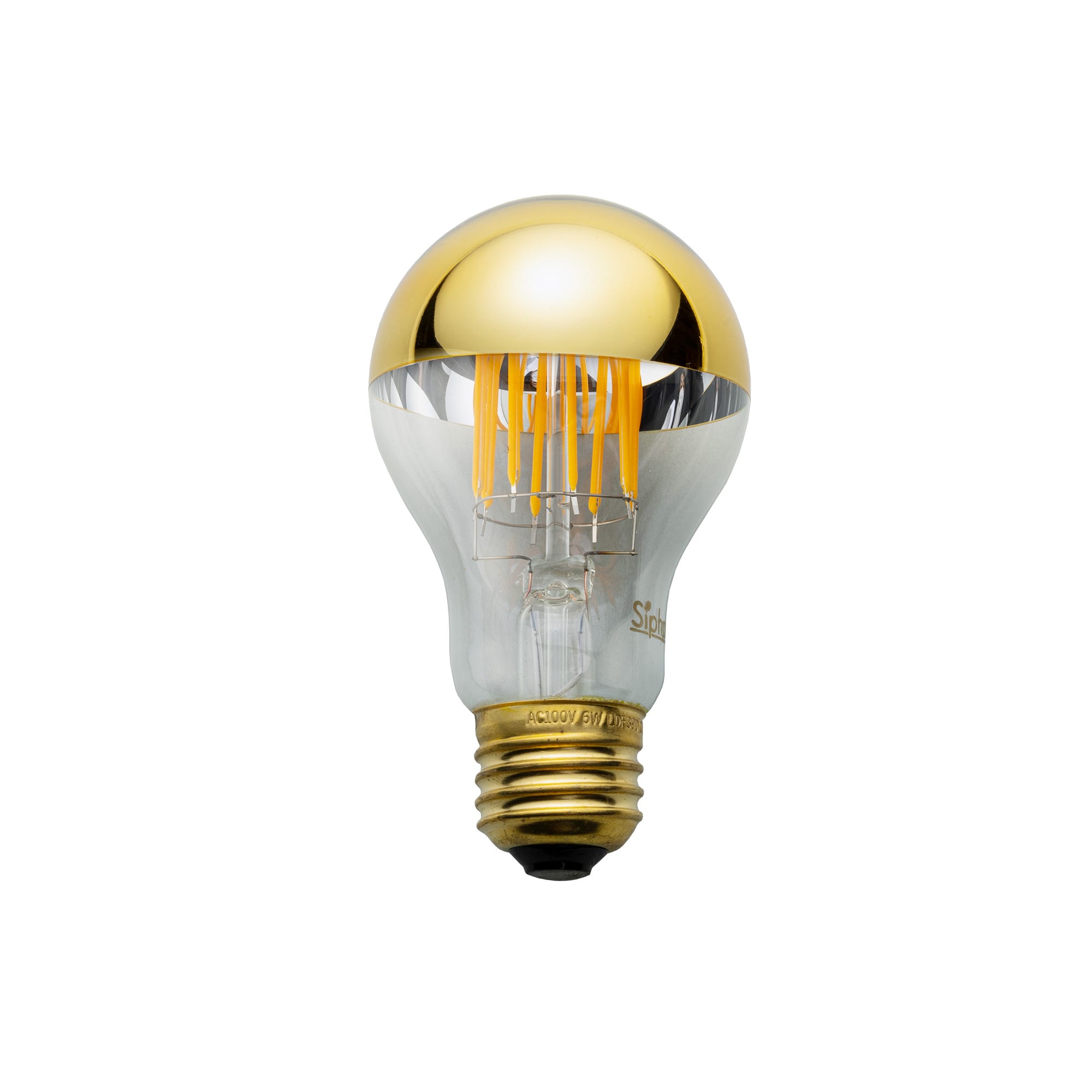 ミラーLED電球 φ60(E26)40W相当 ゴールド 2200K電球色 LT-BB007-03-G141