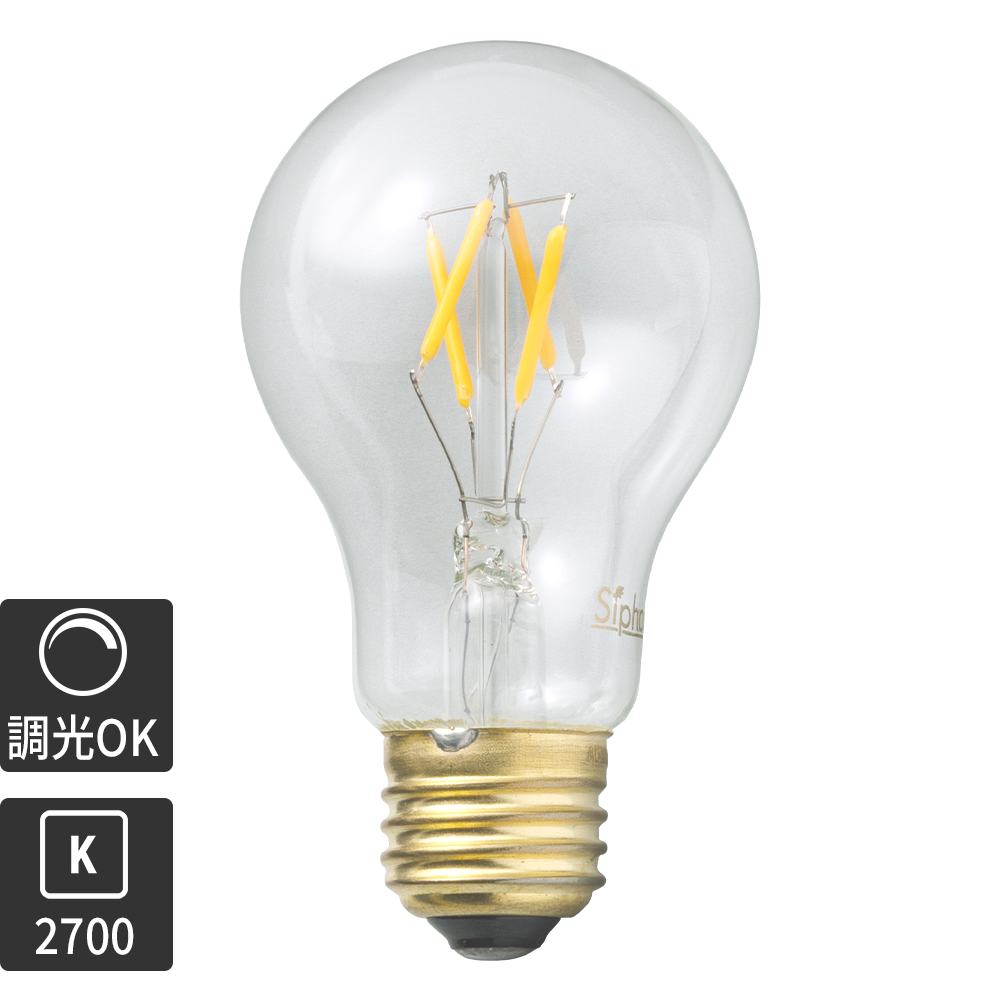 ビンテージLED電球LED一般電球型(E26)35W相当 2700K
