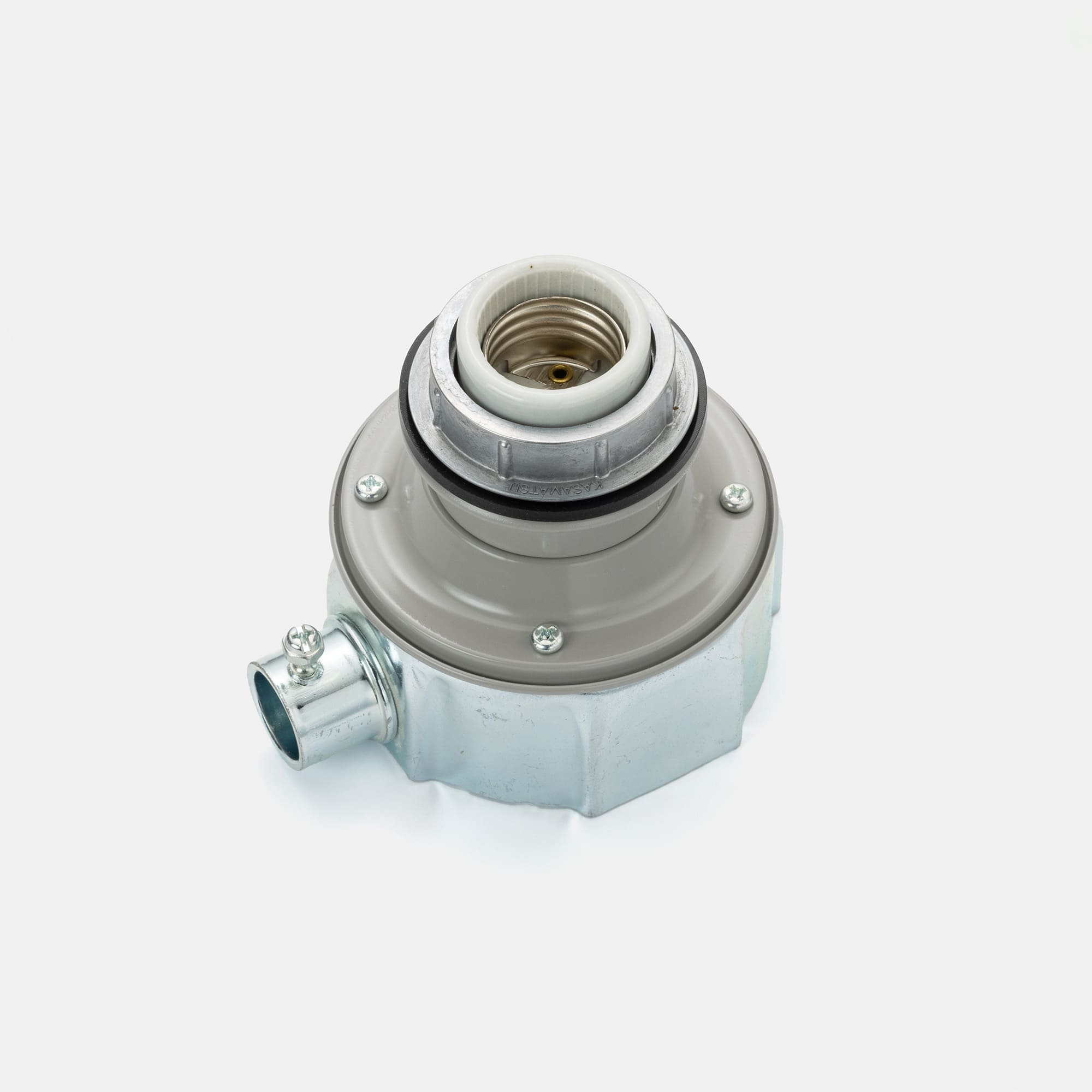 工業系レセップ グレー LT-BR001-01-G141 丸型露出ボックスにサイズが合います