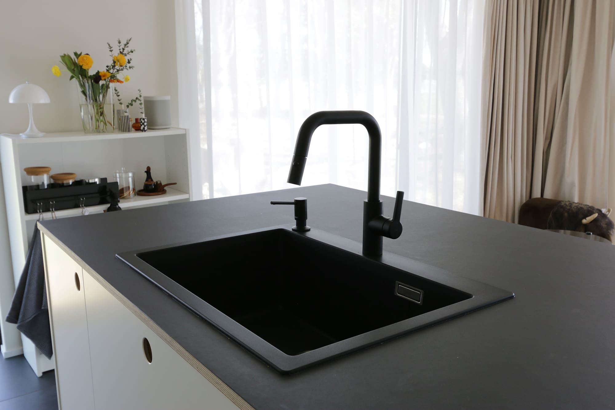 クォーツシンク シングル ブラック KB-KC031-01-G173