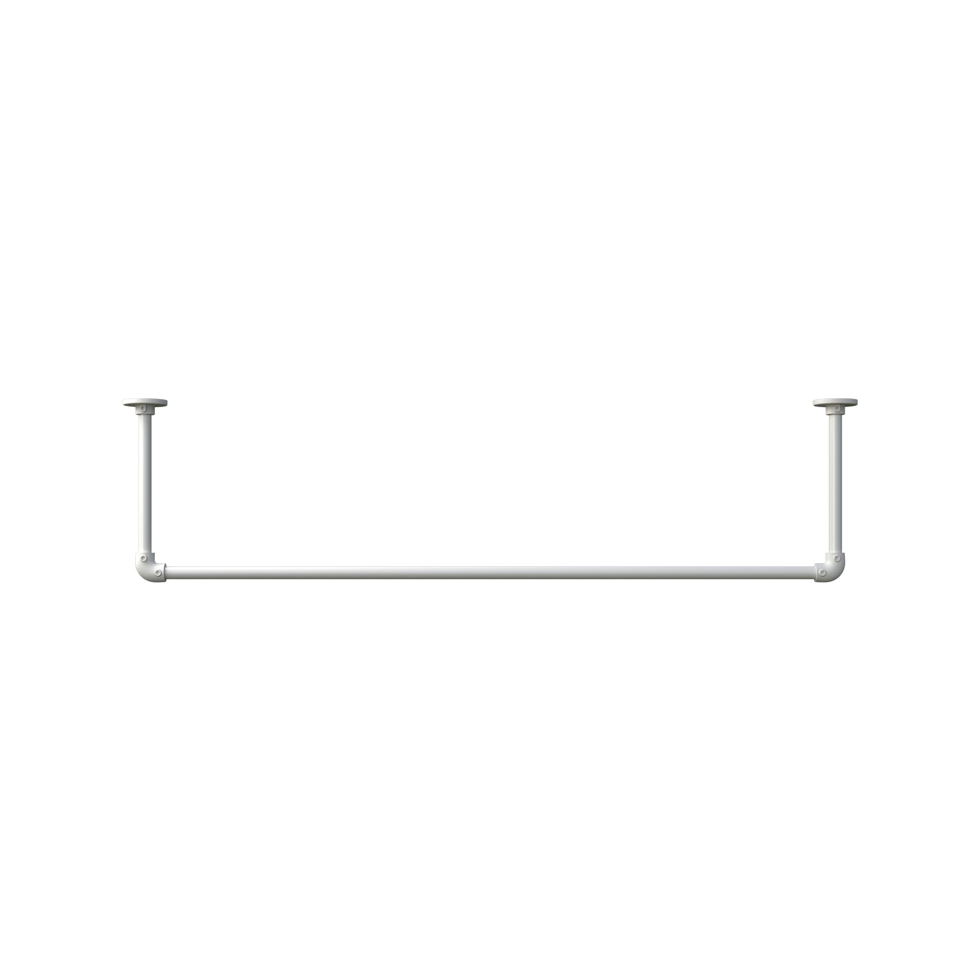 アイアンハンガーパイプ コの字型-天井吊セット H300 ホワイト PS-HB008-54-G141