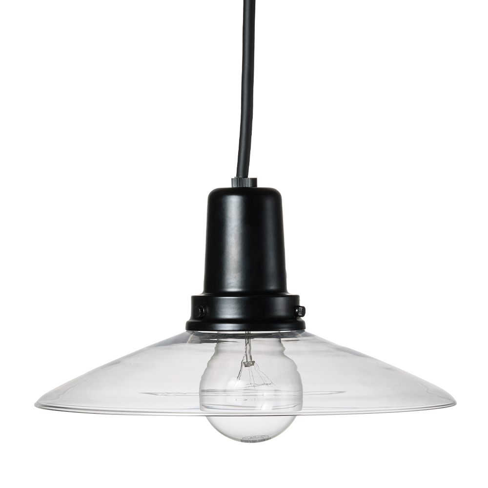 レトロペンダントライトクリア×ブラック