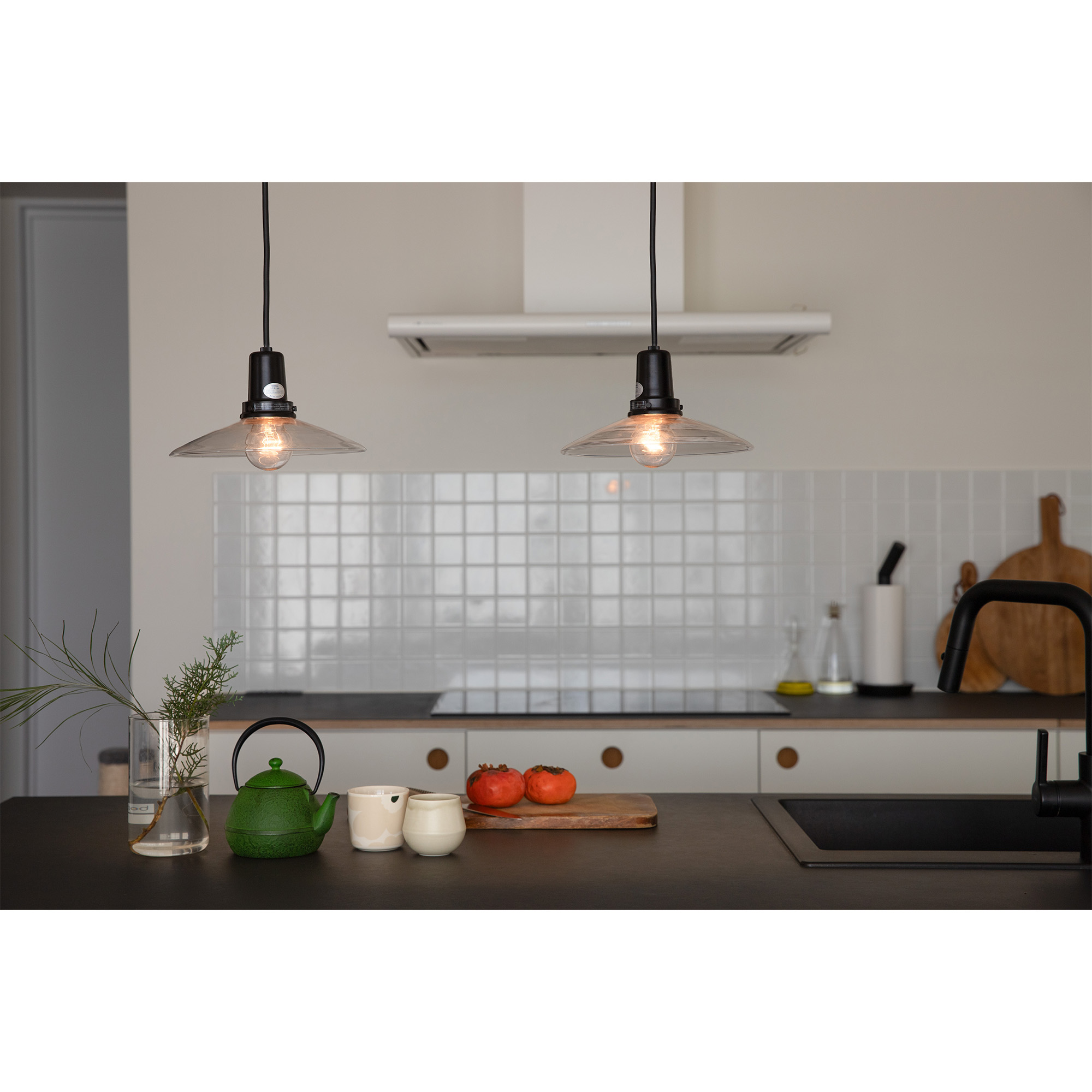 レトロペンダントライト クリア×ブラック LT-PD014-02-G141