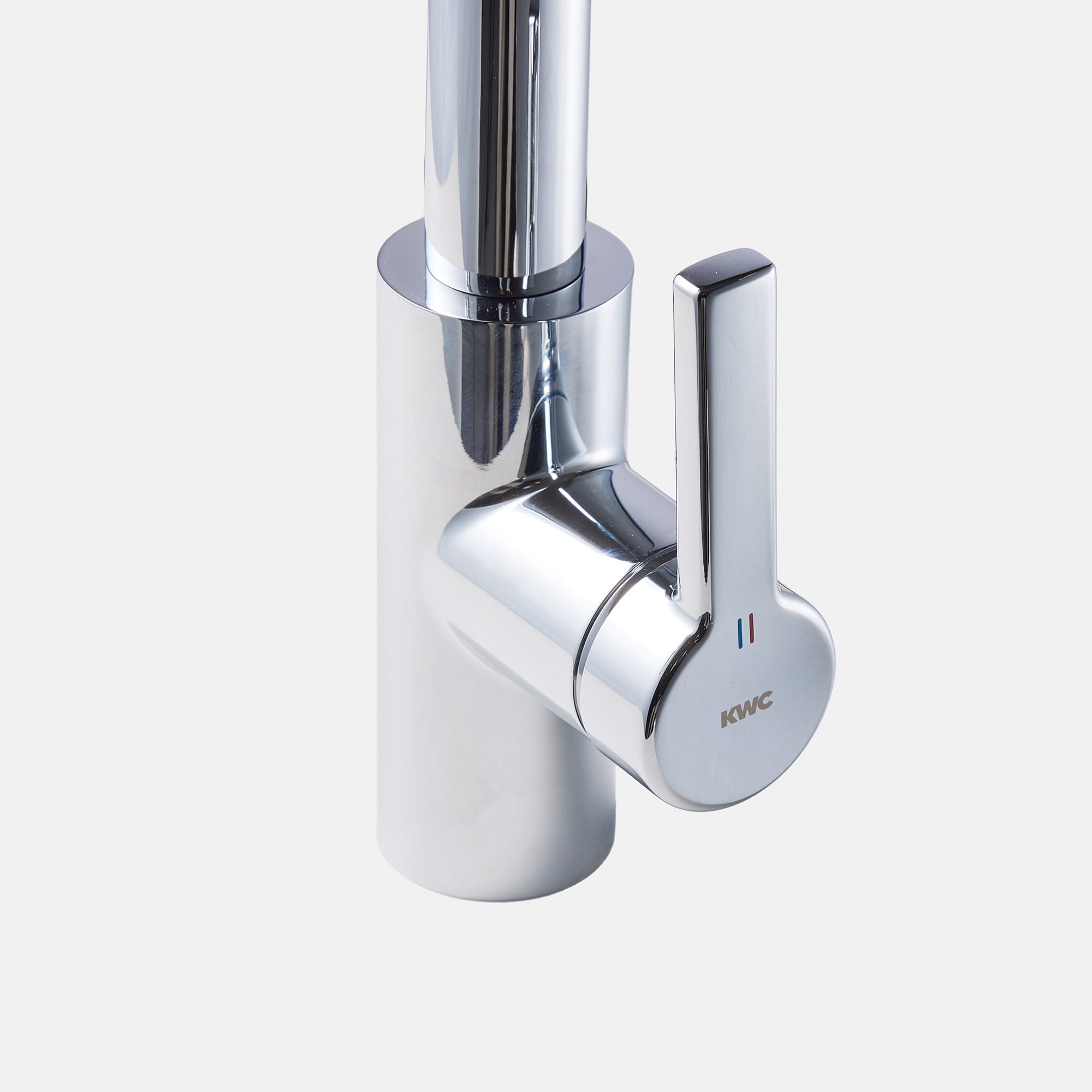 ベントネックホース水栓 クローム KB-TP014-01-G141 レバーは安定感のある太さ