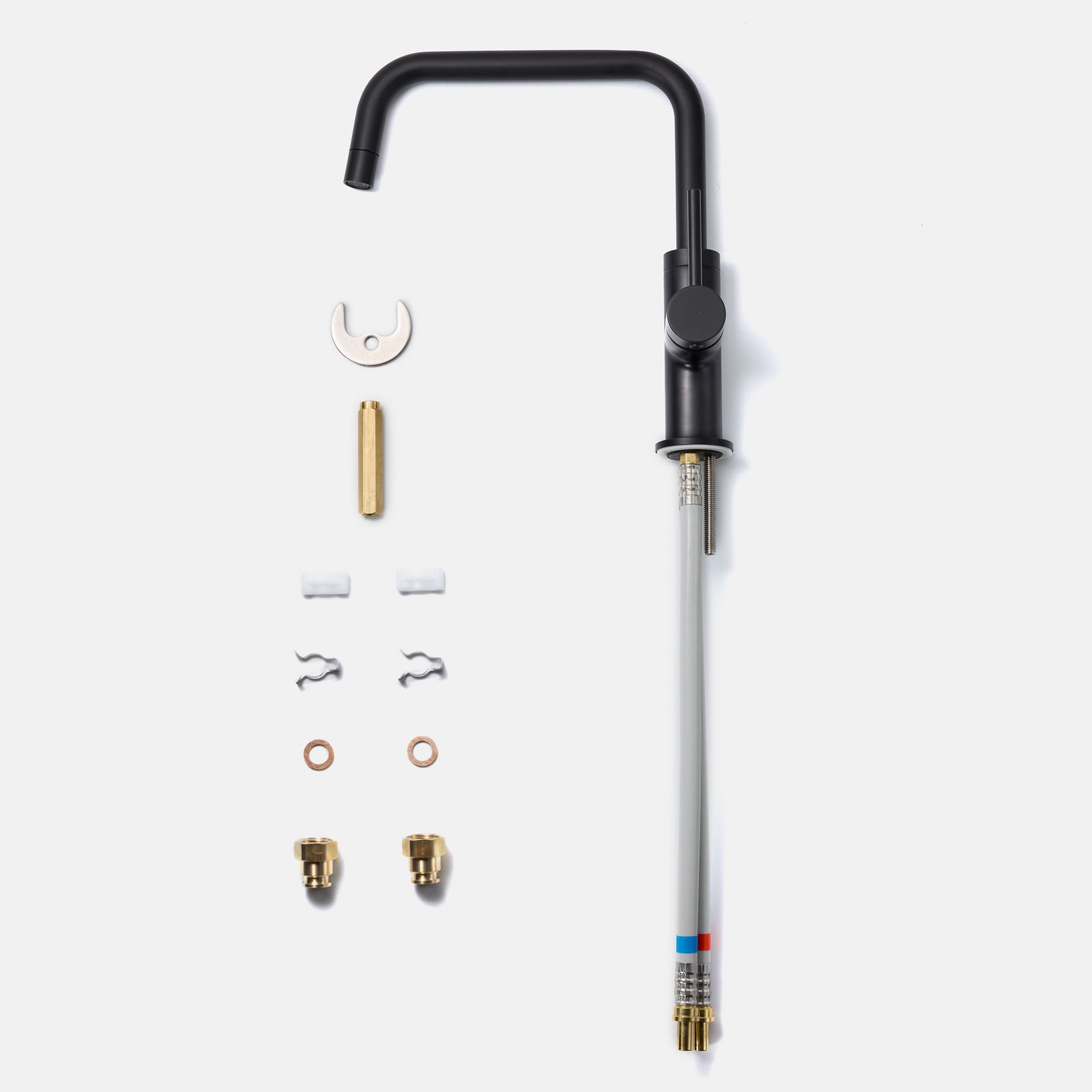 キッチン・洗面水栓 ベントネック混合栓 ブラック KB-PT002-21-G141