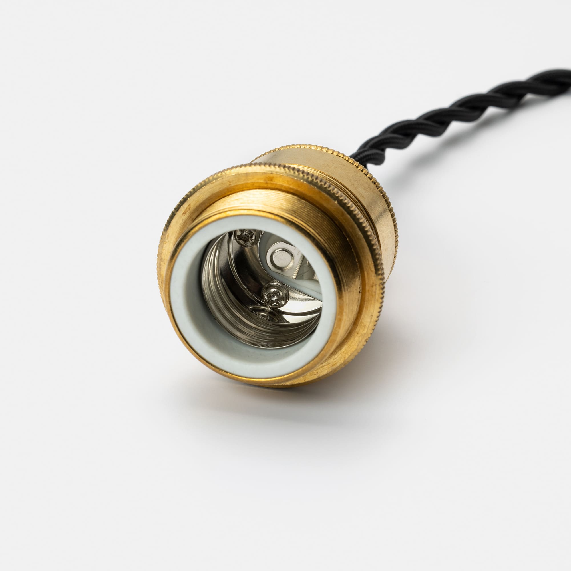 真鍮ソケットコード E26 ねじりコード（ブラック） LT-PD011-06a-G141