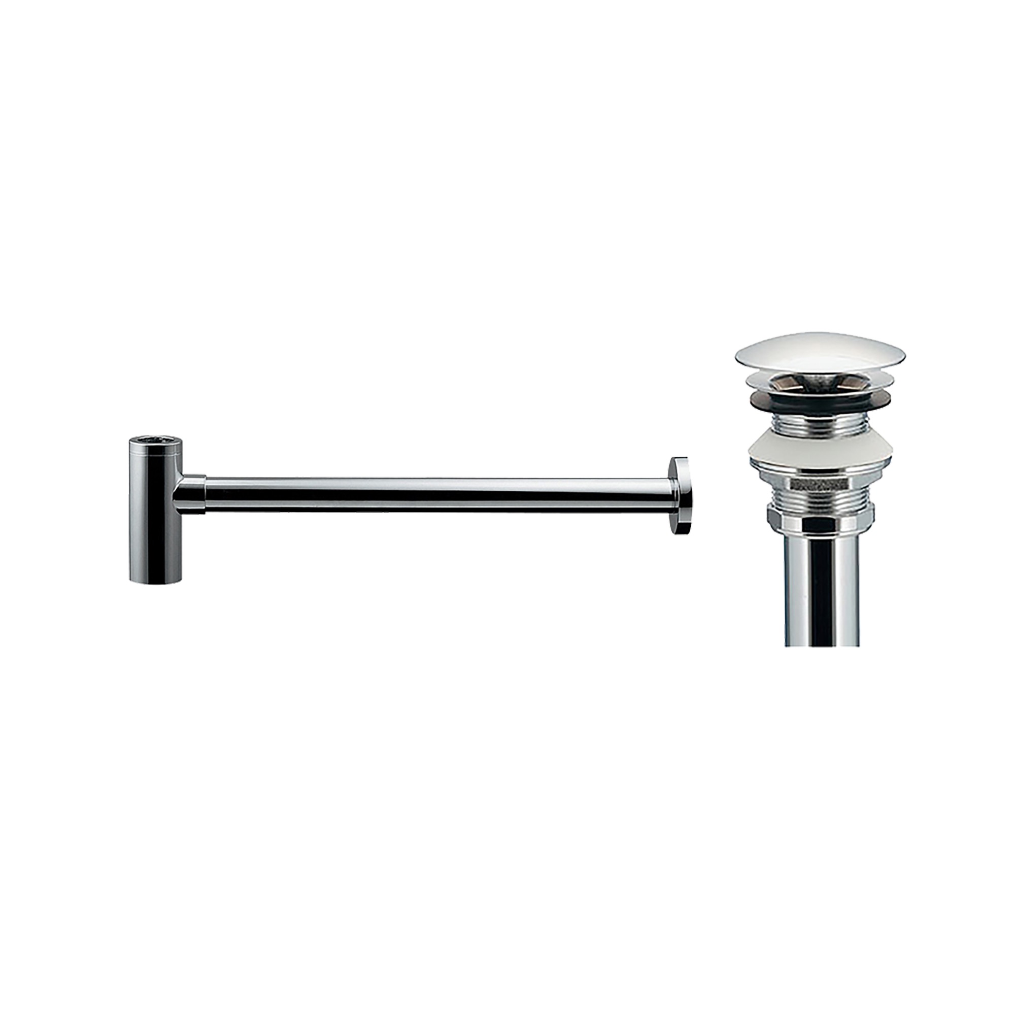 洗面他パーツ 排水金物 B32-2：ボトルトラップ 化粧カバー付 KB-PT012-30-G201 ウェルラウンドシンク用の排水金物（ボトルトラップ・化粧カバー付）