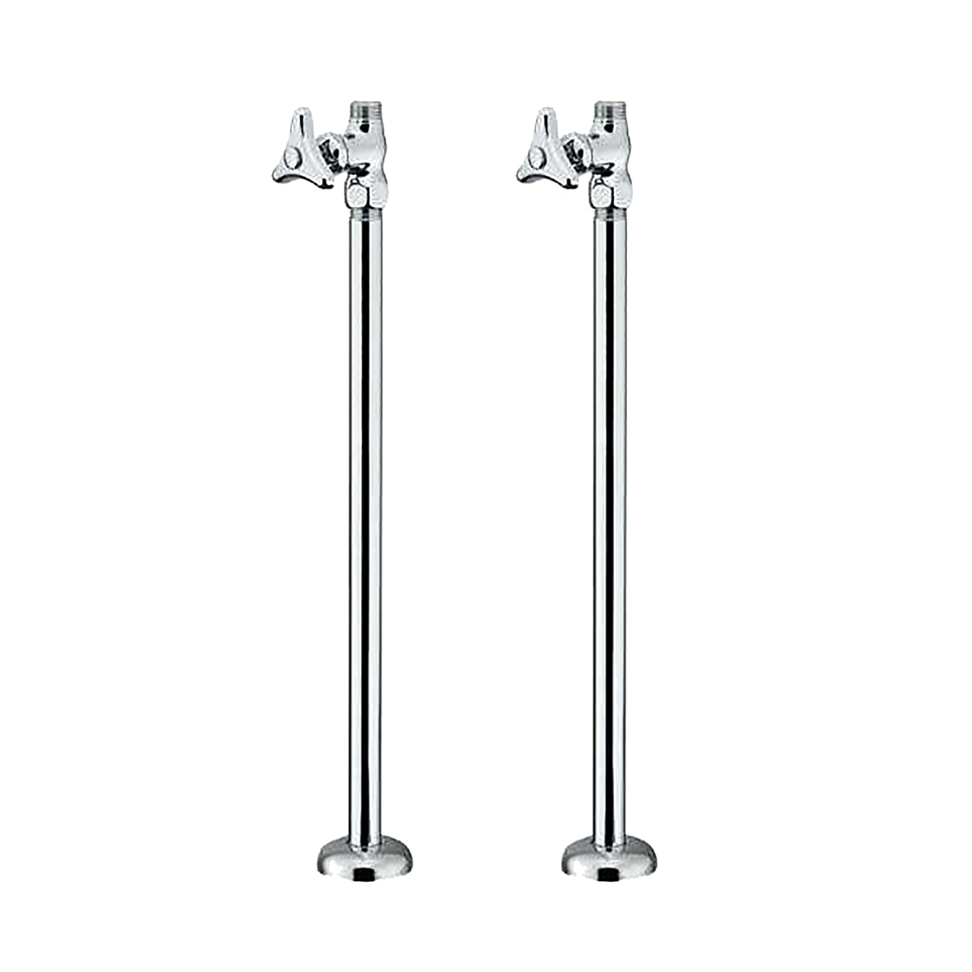 洗面他パーツ 止水栓 FK-2：混合栓用 床給水タイプ 2台セット KB-PT012-19-G141 固定コマ仕様の止水栓（床給水）2台セット