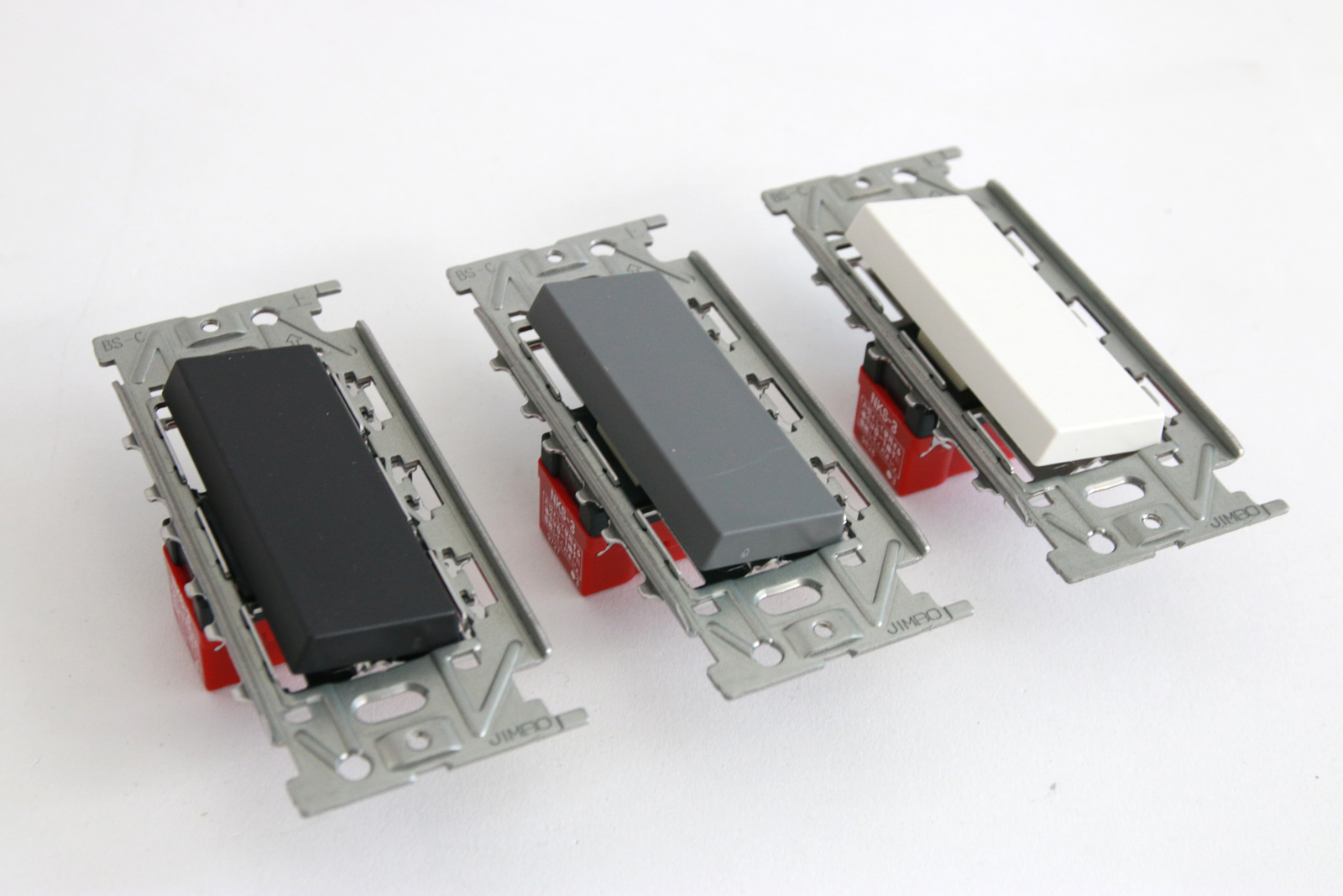 メタルスイッチプレート シングル 片切/3路対応 (GY) LT-PS009-OP02-G141 シングルスイッチ各色