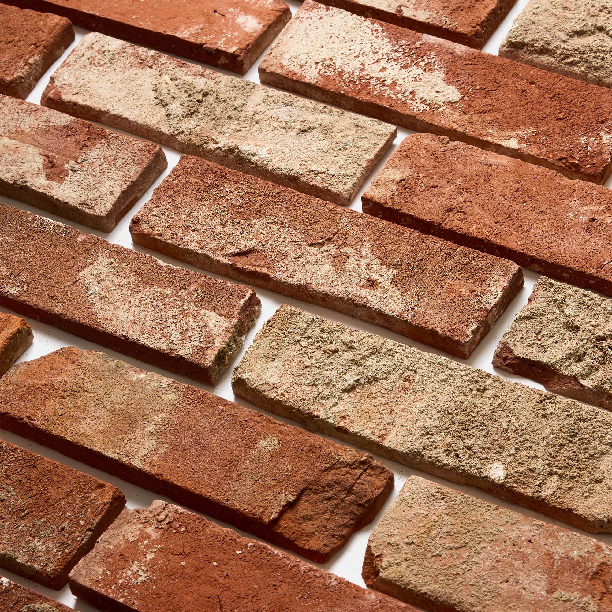 チャイナブリック 満州レッド（古材） WL-TL017-04-G141 欠けのある不揃いな形状が自然な風合い