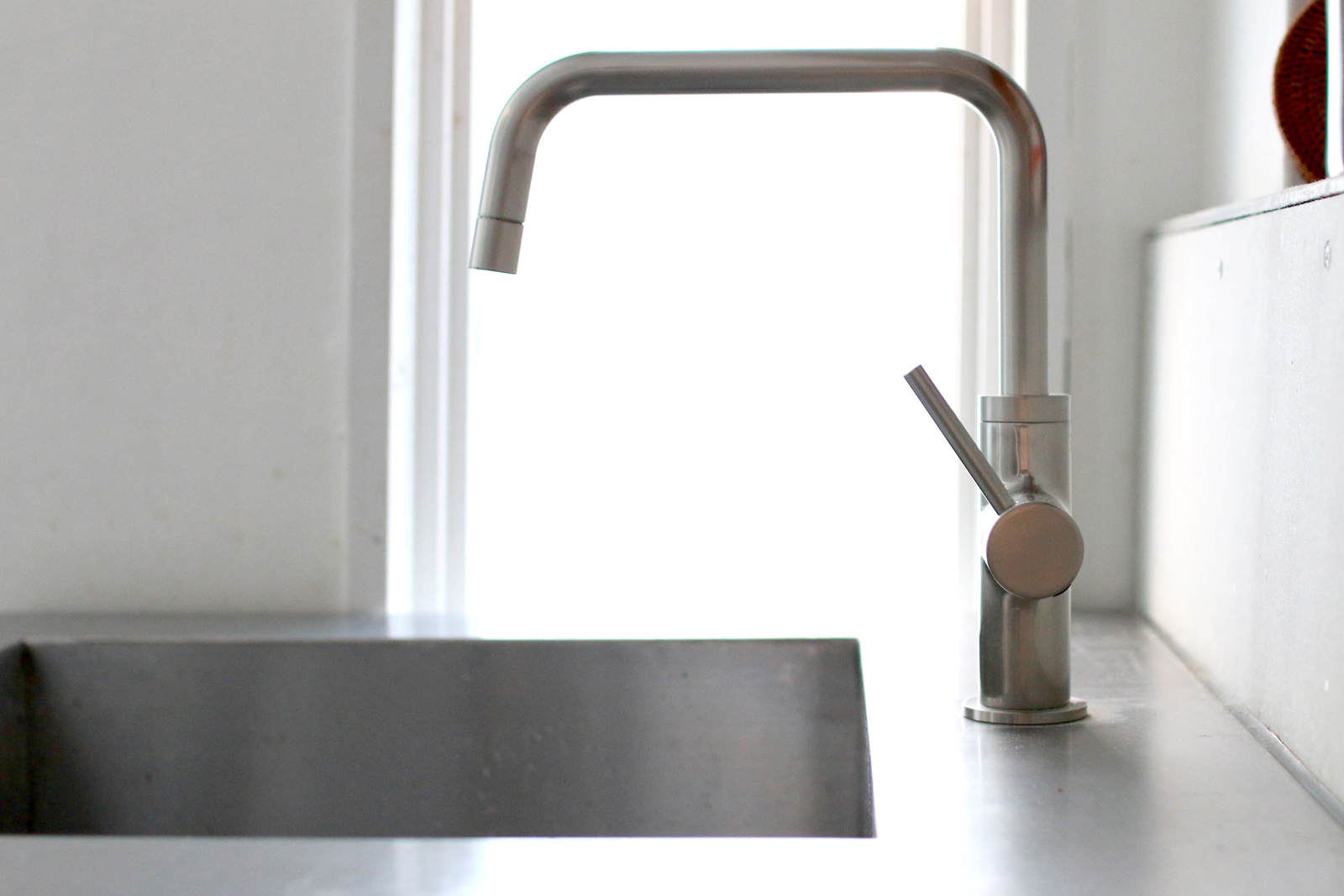 ニッケルサテン水栓 ベントネック混合栓 KB-TP005-01-G141