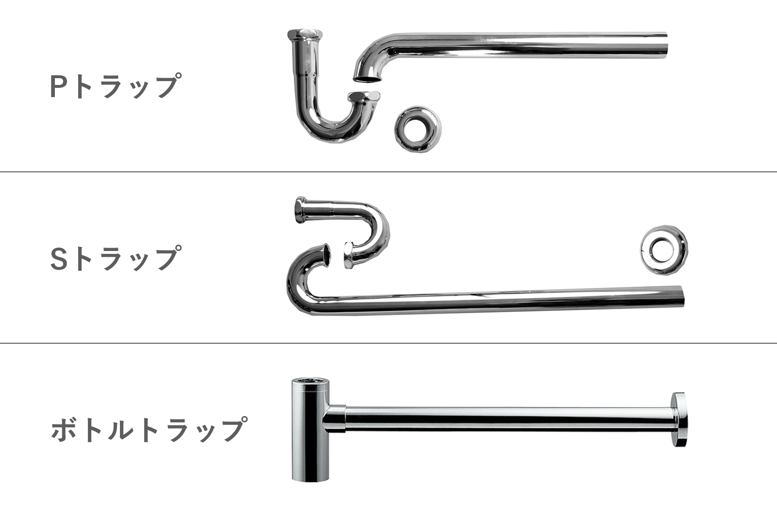 ウェルラウンドシンク サークル355 壁付け KB-PR008-06-G201 オプションのトラップ （排水金具も付きます）
