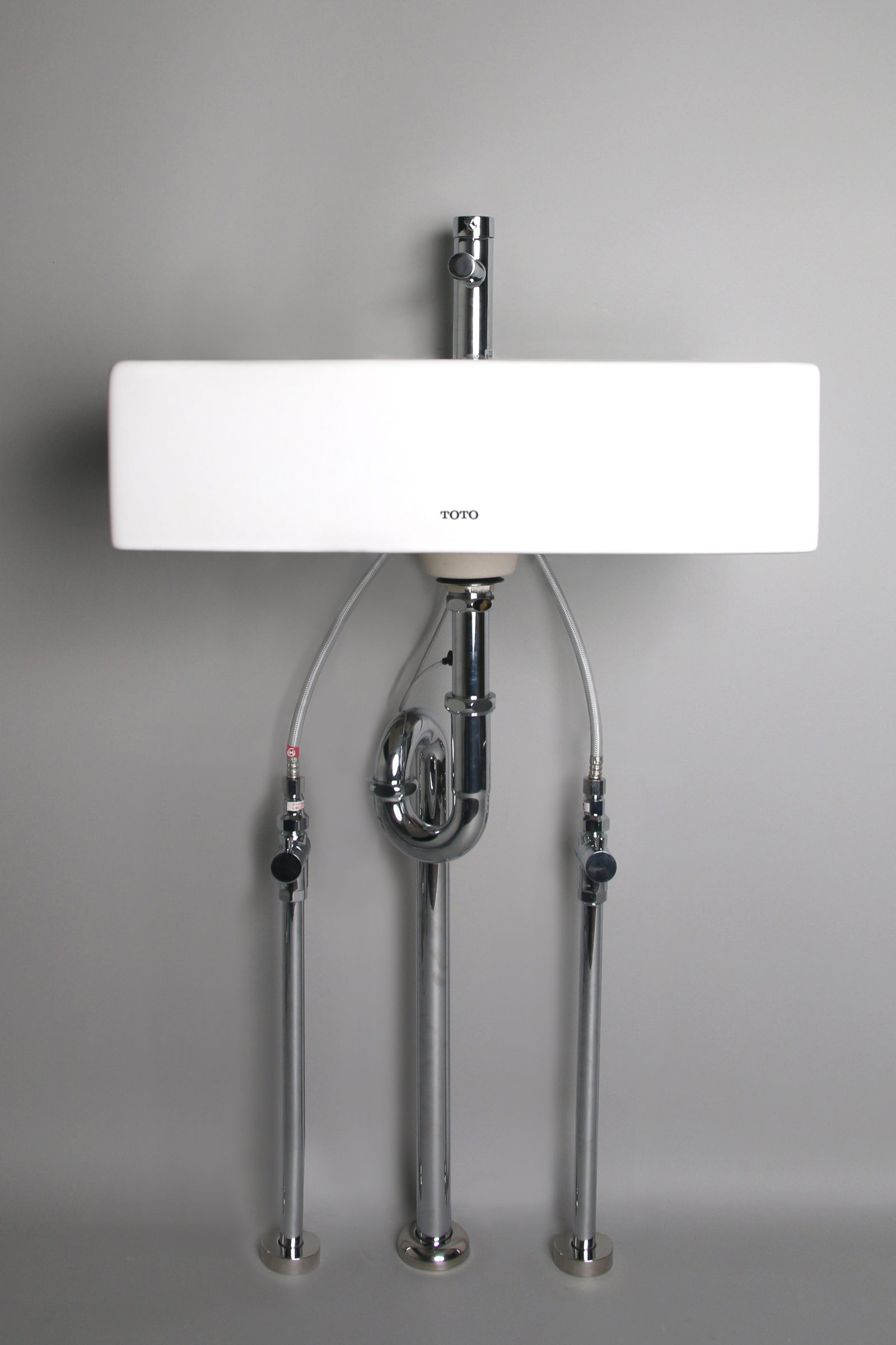 スクエア洗面器 ローライズ KB-PR005-02-G201 床排水の場合（ハイライズ型）