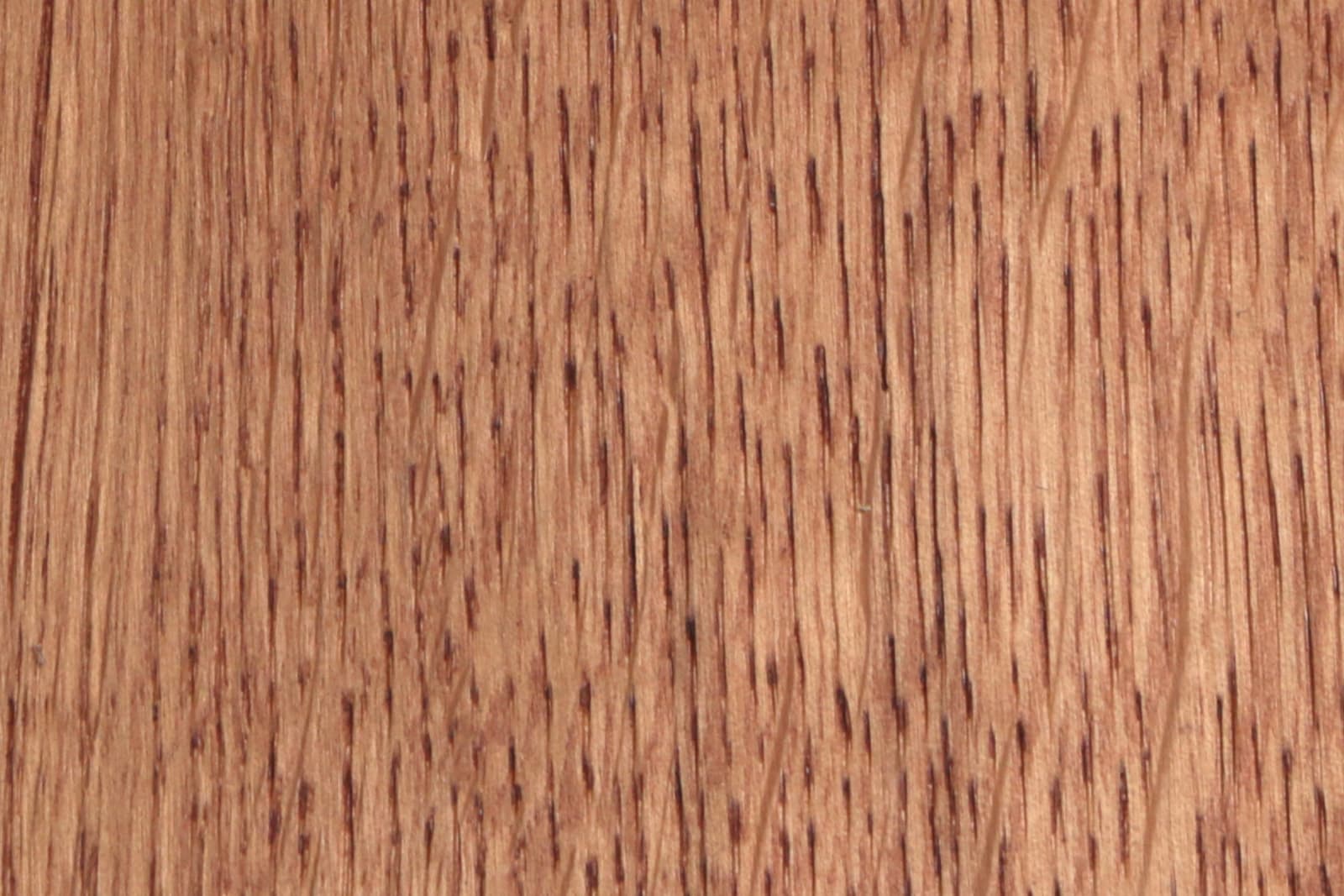 ワトコオイル チェリー 1L缶 PT-WP005-09-G141 オーク材にチェリーを塗った様子