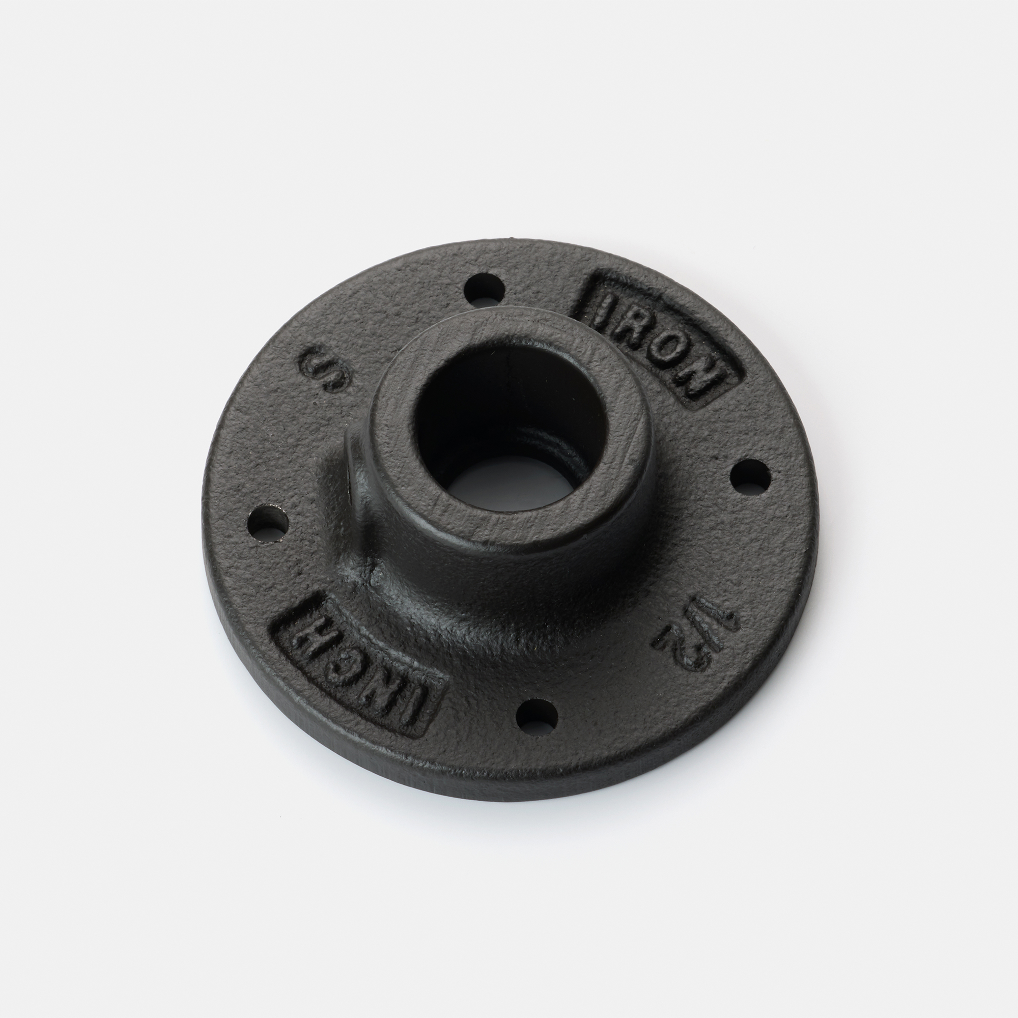 アイアンハンガーパイプ L型-天井吊セット H500 ブラック PS-HB008-67-G141 フランジ